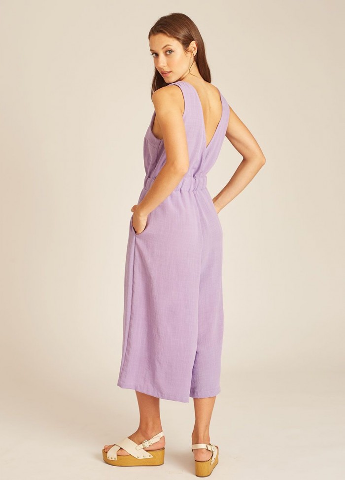 CROSSED BACK PLAYSUIT LILAC