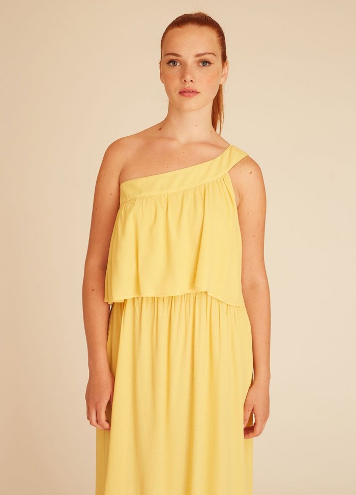 ONE SHOULDER DRESS YELLOW