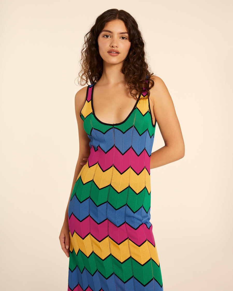 VESTIDO TIRANTAS ZIGZAG