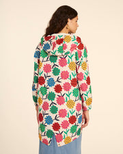 PARKA CON CAPUCHA FLORES