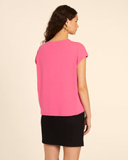 CAMISETA AMPLIA CUELLO PICO PINK