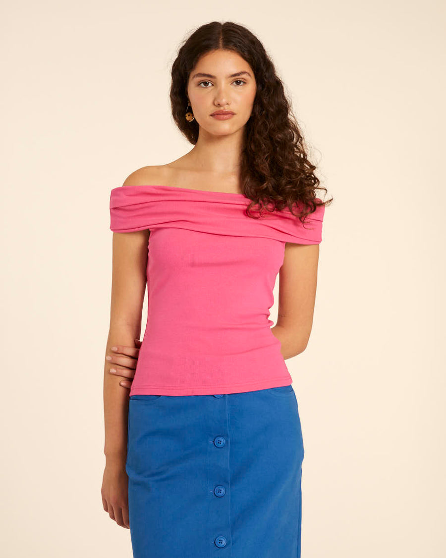 TOP CUELLO BARDOT PINK