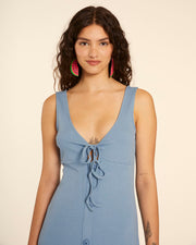 VESTIDO CANALE CUT OUT AZUL