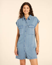 VESTIDO CORTO DENIM UTILITY