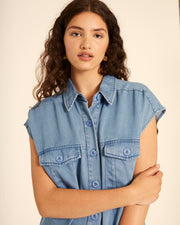 VESTIDO CORTO DENIM UTILITY