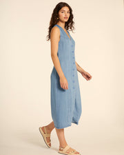 VESTIDO MIDI ABOTONADO DENIM