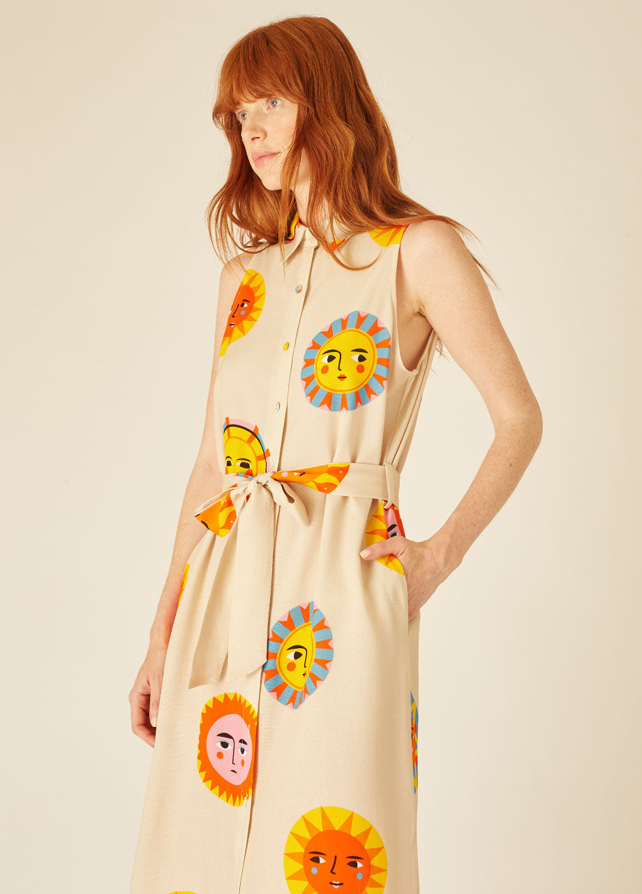 SUN BUTTONED DRESS