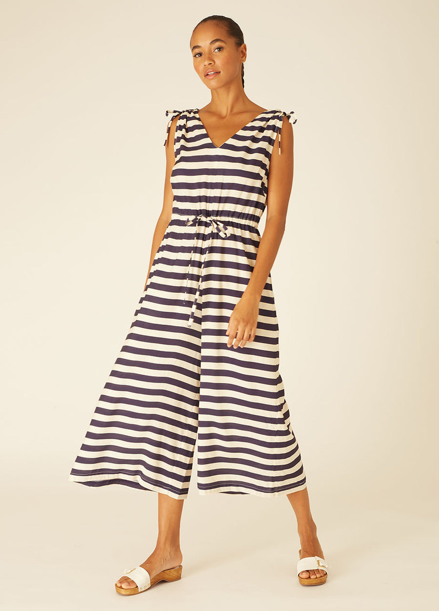 NAVY STRIPES PLAYSUIT