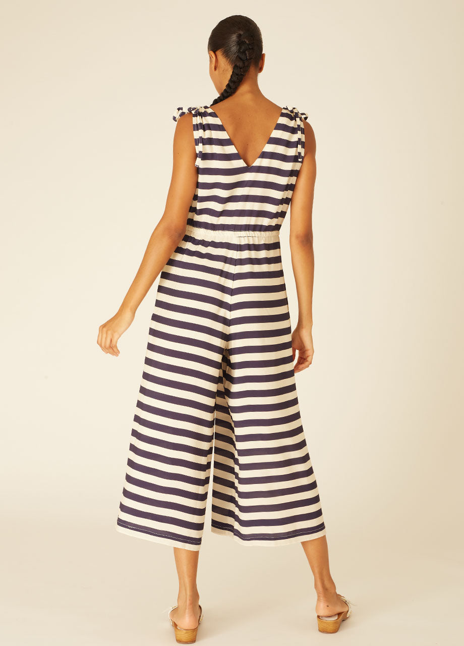 NAVY STRIPES PLAYSUIT