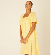 SQUARES DRESS  YELLOW