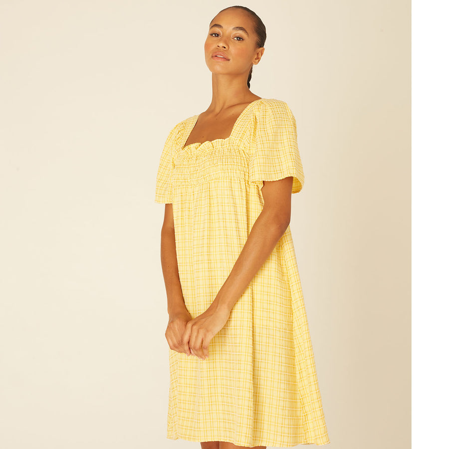 SQUARES DRESS YELLOW