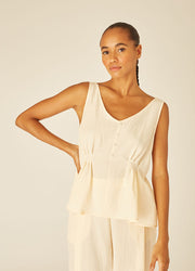 BLUSA EVASÉ CREMA