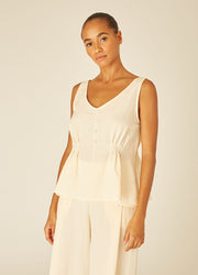 BLUSA IN VISCOSA CREMA