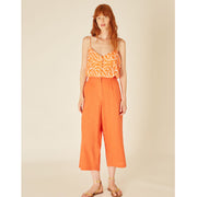 LINEN ORANGE SHORTS