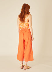 LINEN ORANGE SHORTS