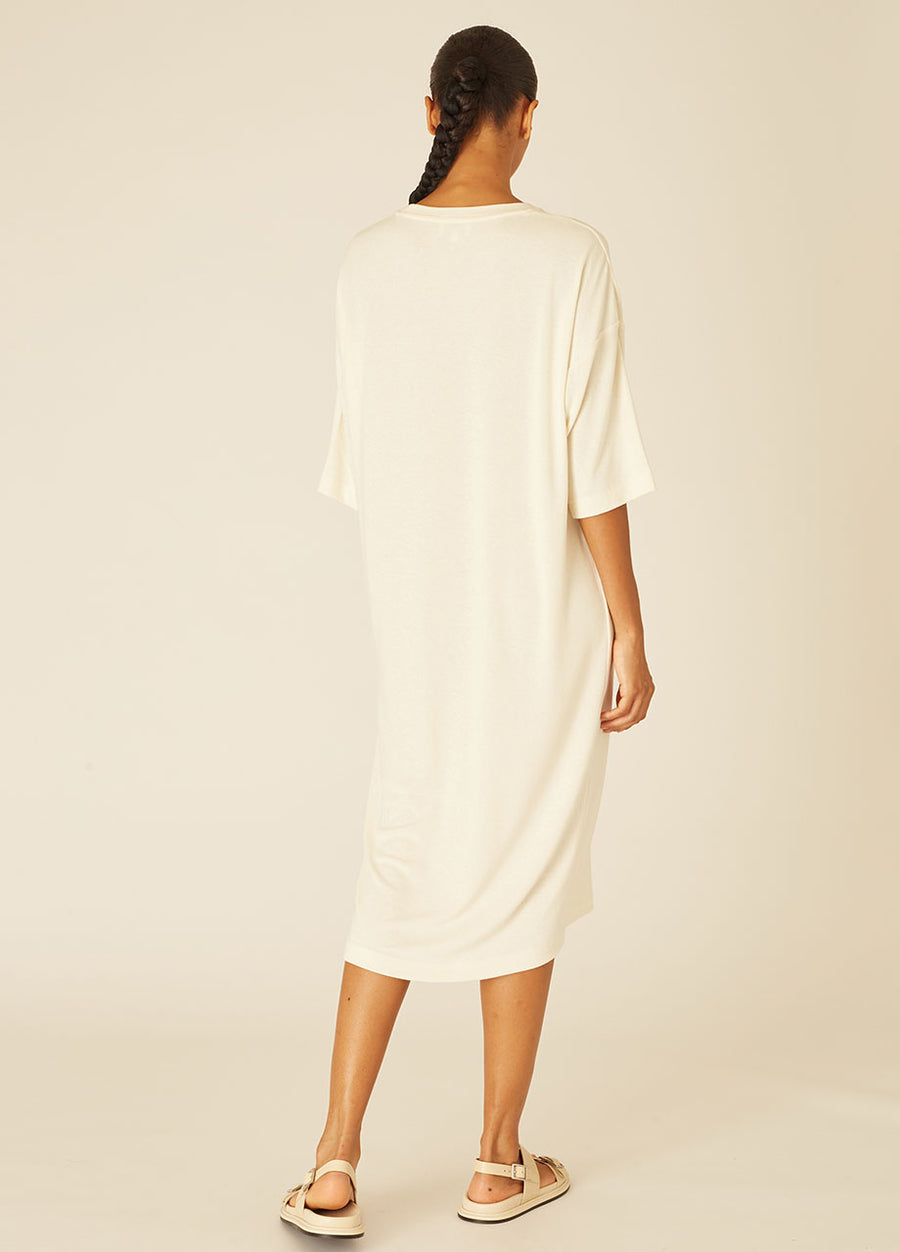 TSHIRT DRESS CREAM