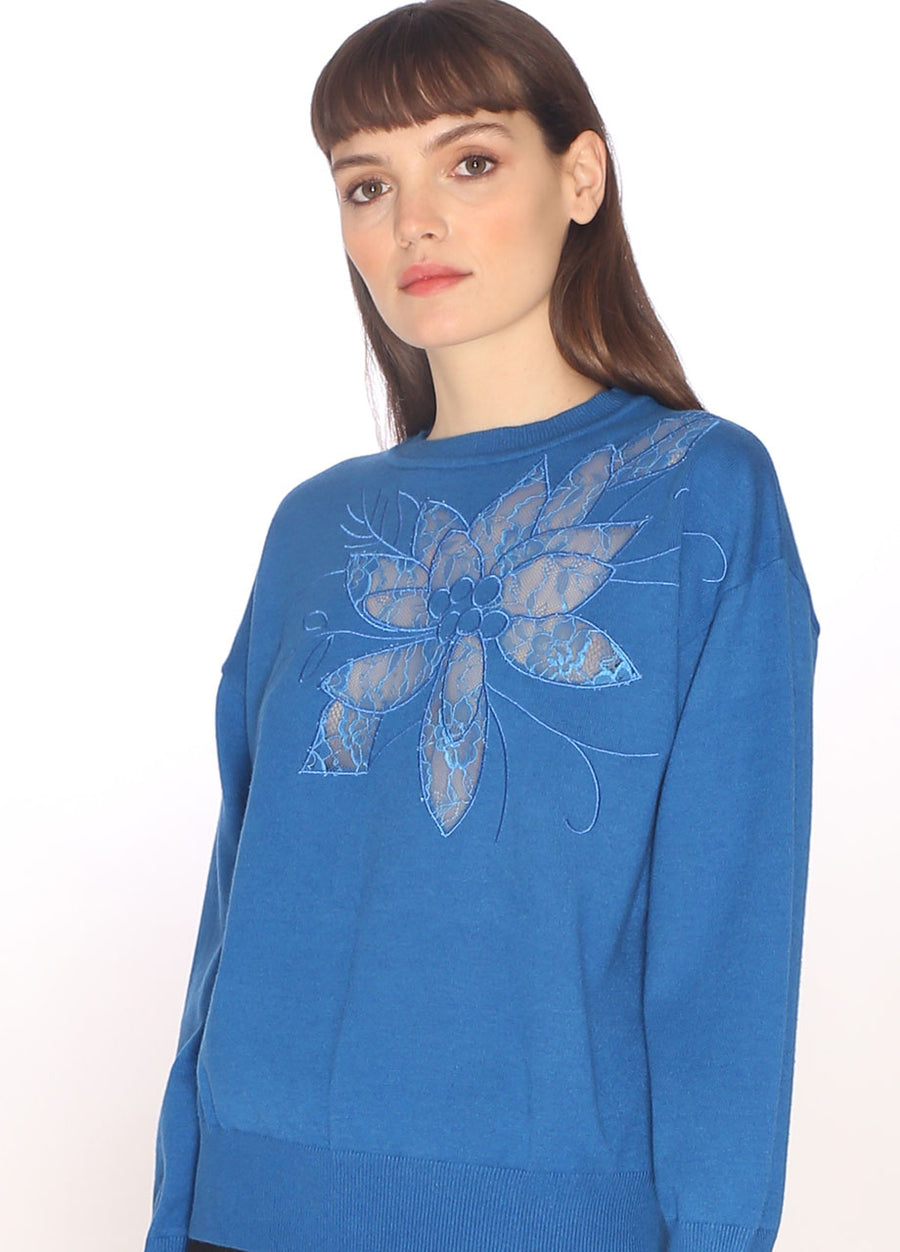 110088_LACE DETAIL SWEATER BLUE