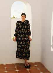 110143_DOTS & PETALS LONG DRESS