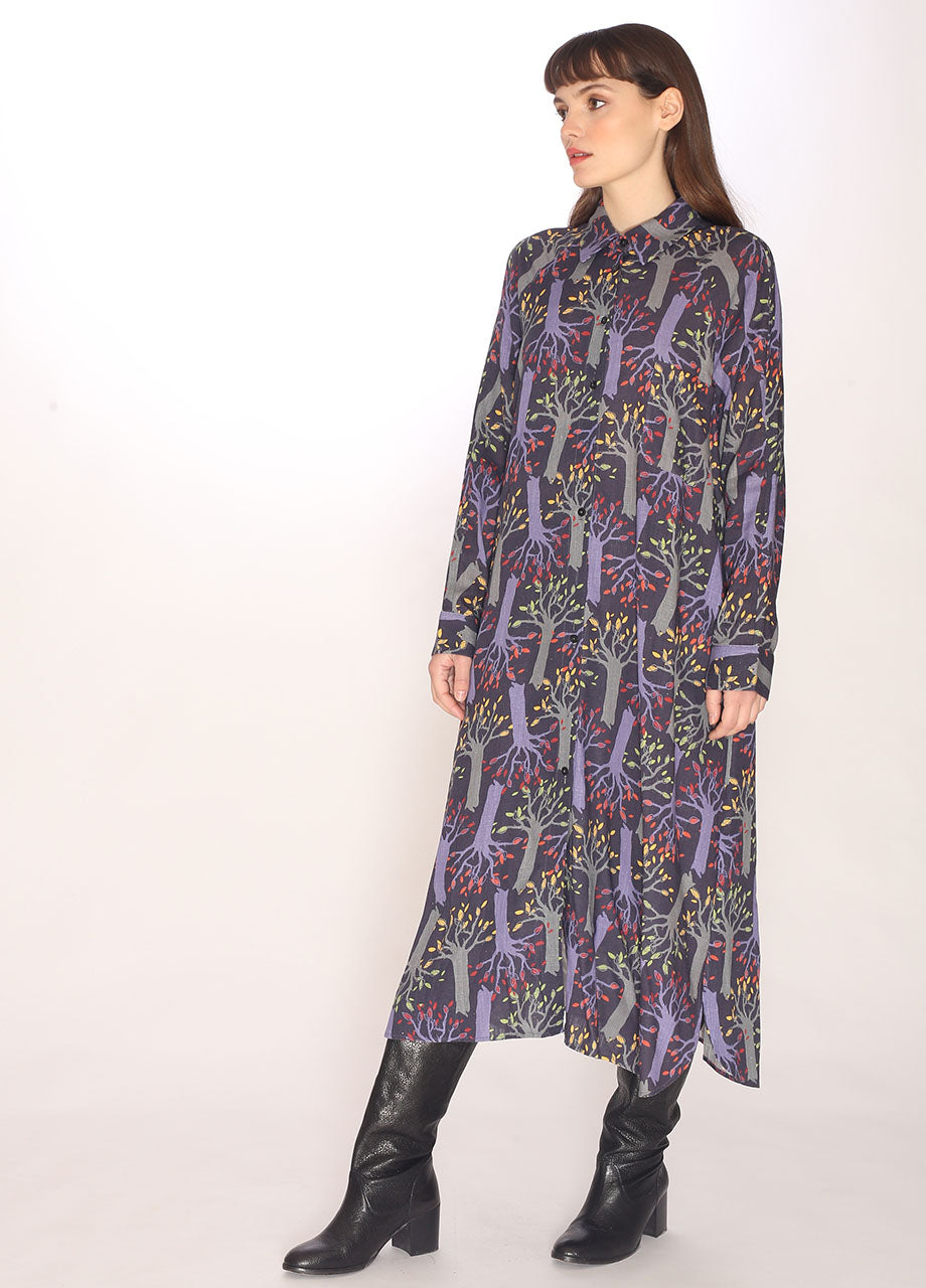 110147_TREES SHIRT DRESS