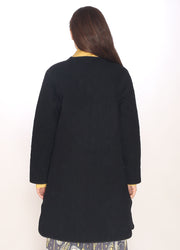 110158_CANVAS QUILTED COAT BLACK