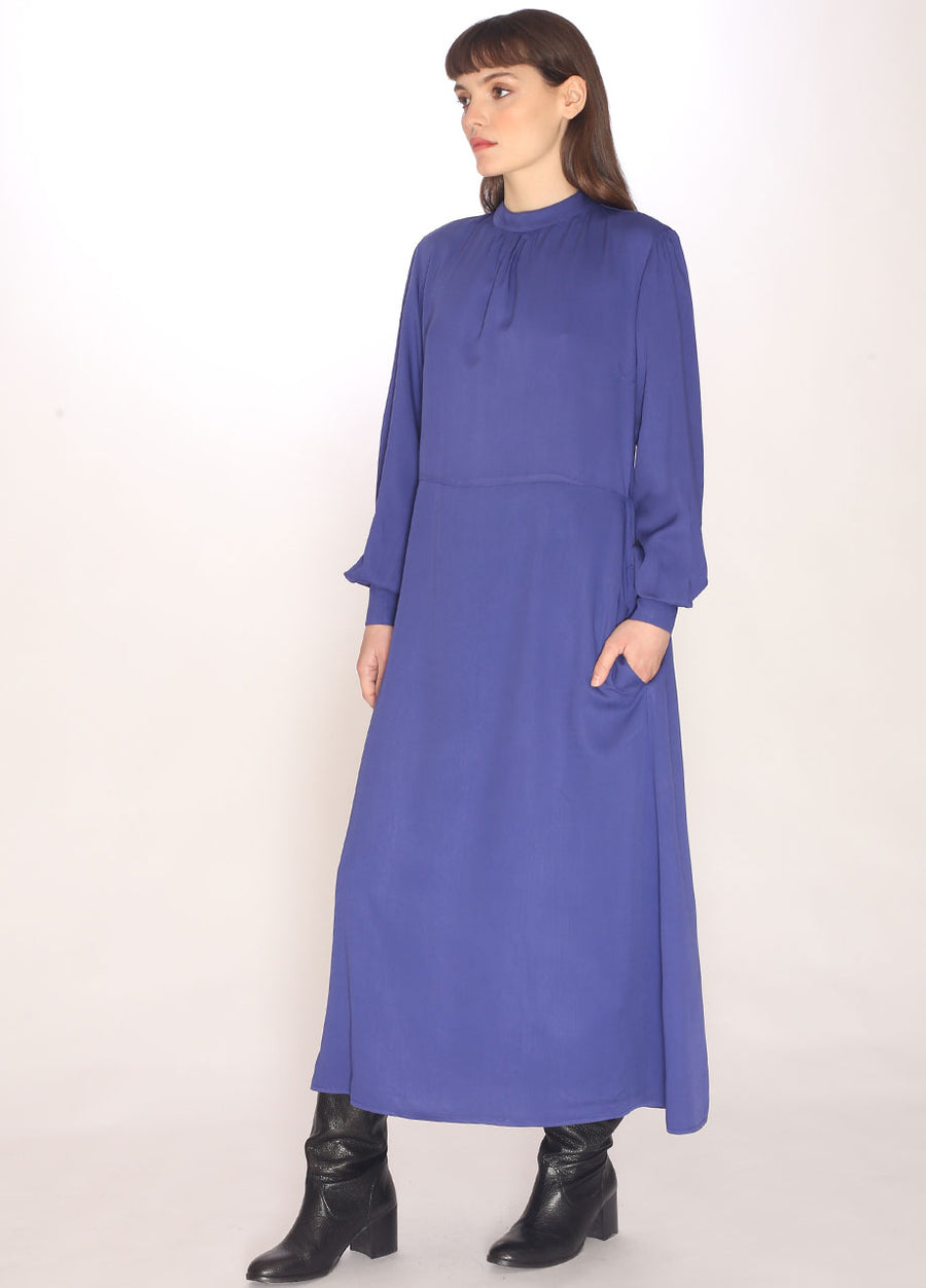 110187_MANDARIN NECK DRESS BLUE