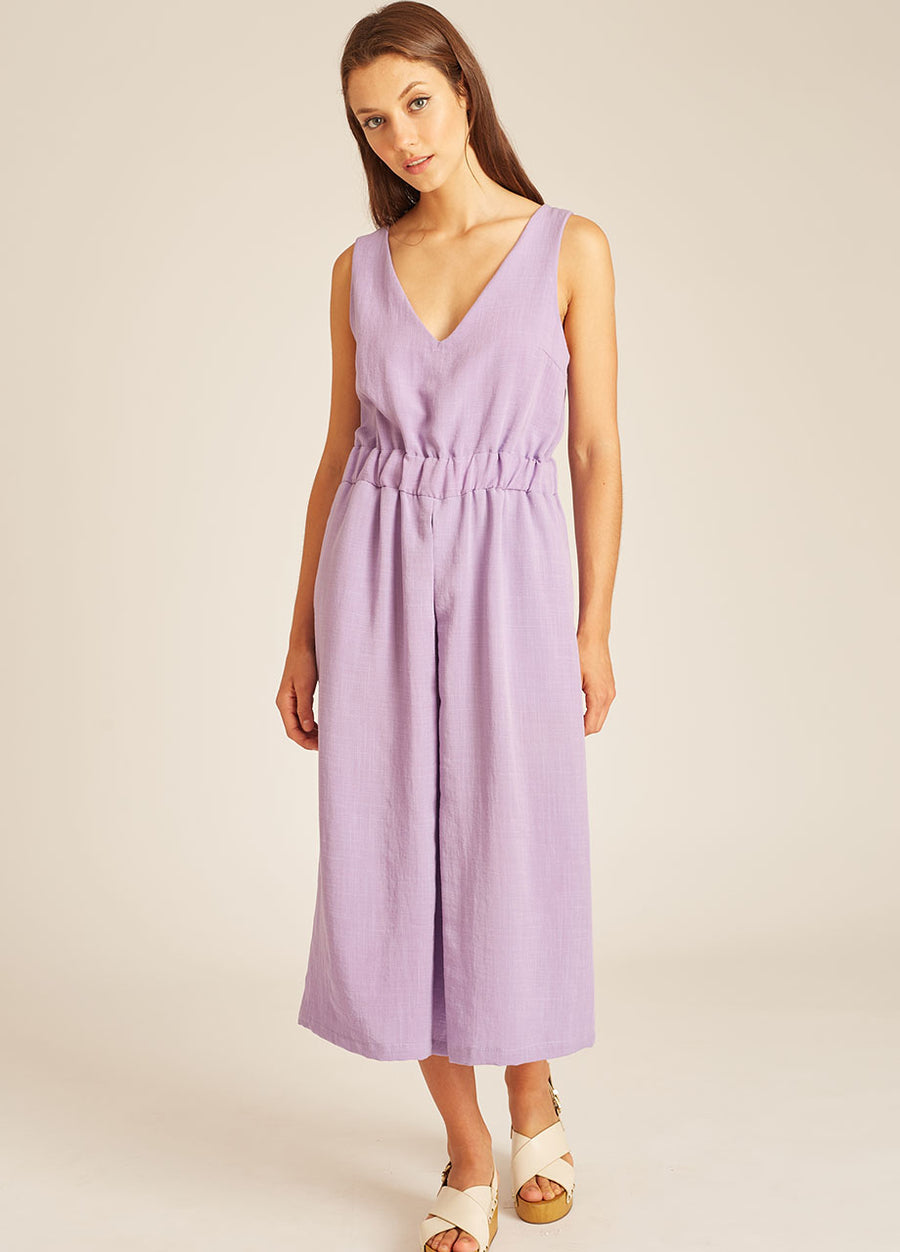 CROSSED BACK PLAYSUIT LILAC