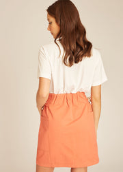 CANVAS SKIRT CORAL