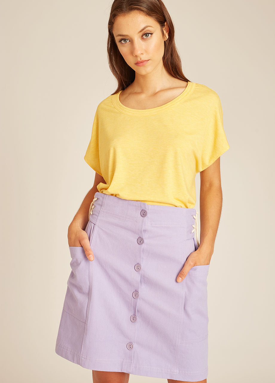 CANVAS SKIRT LILAC