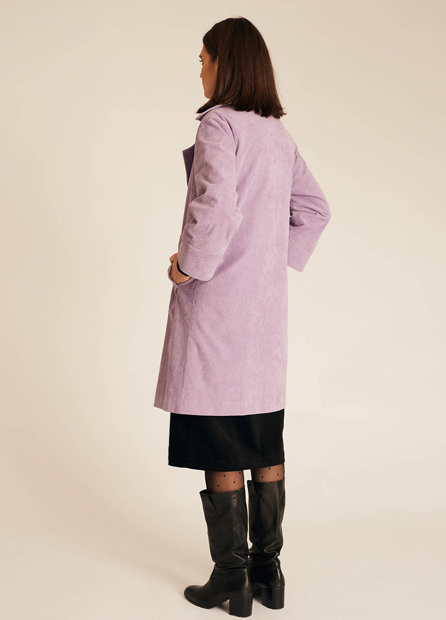 CORDUROY COAT LILAC