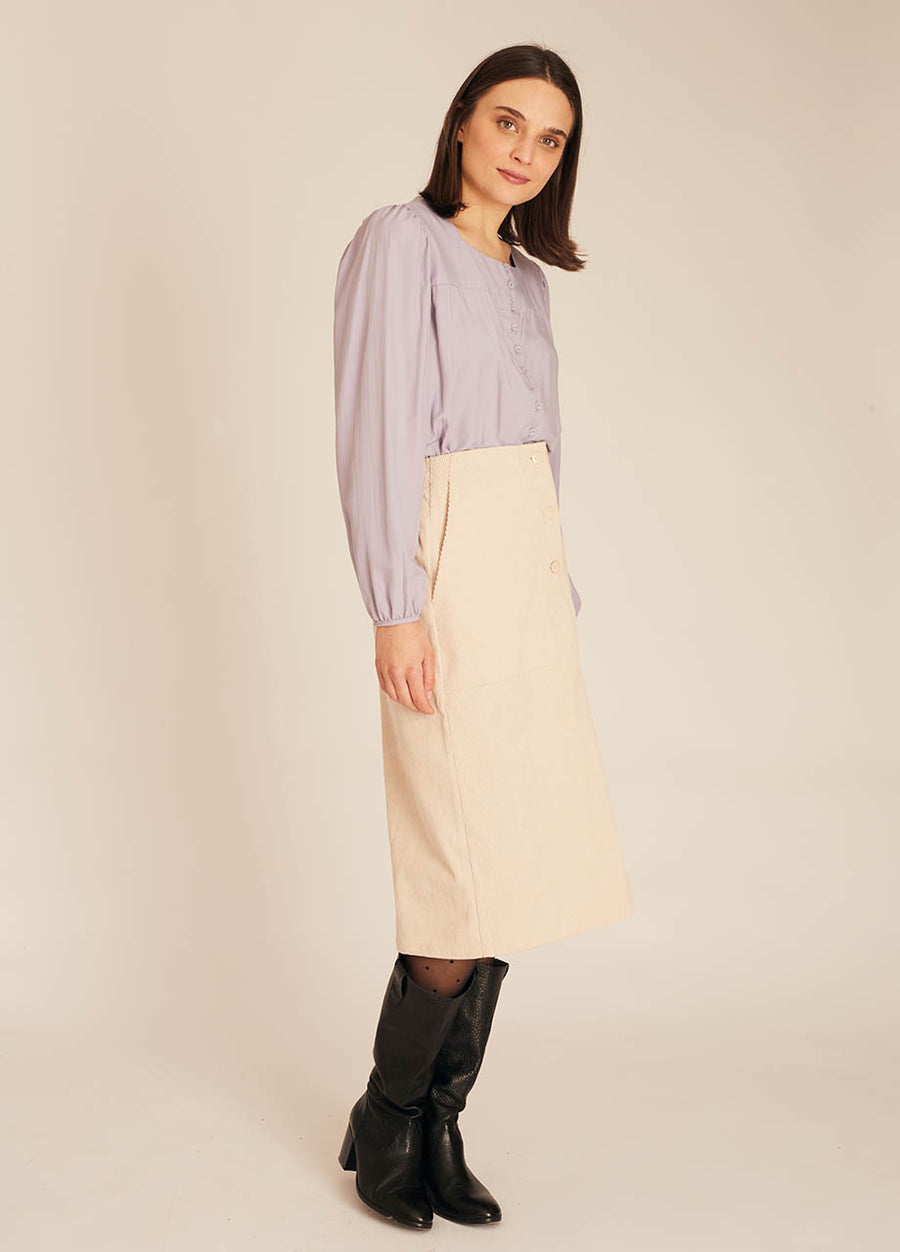 CORDUROY SKIRT CREAM