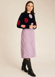 CORDUROY SKIRT LILAC