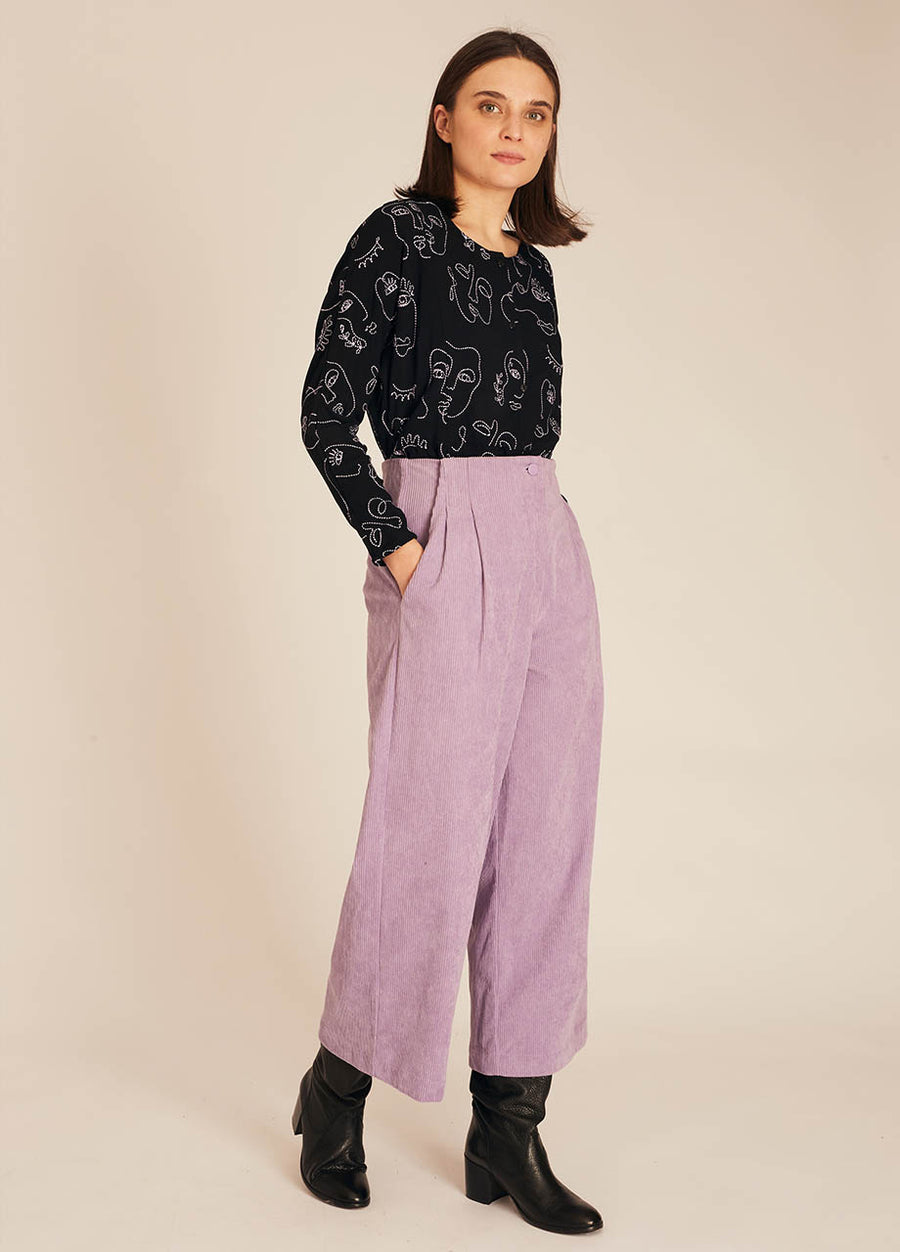 CORDUROY CULOTTE LILAC