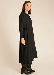 WIDE LONG DRESS BLACK