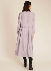 WIDE LONG DRESS LILAC