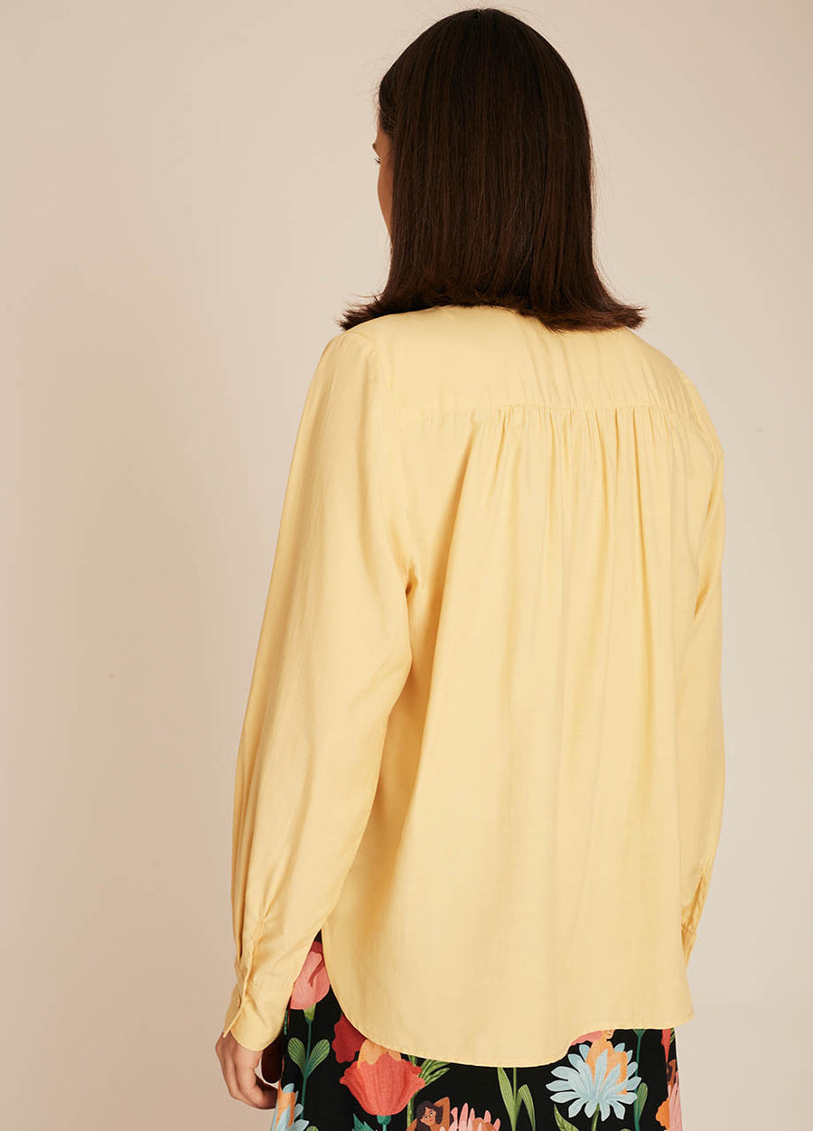 VNECK SILKY SHIRT YELLOW