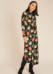 WOMEN IN FLOWERS MIDI DRESS