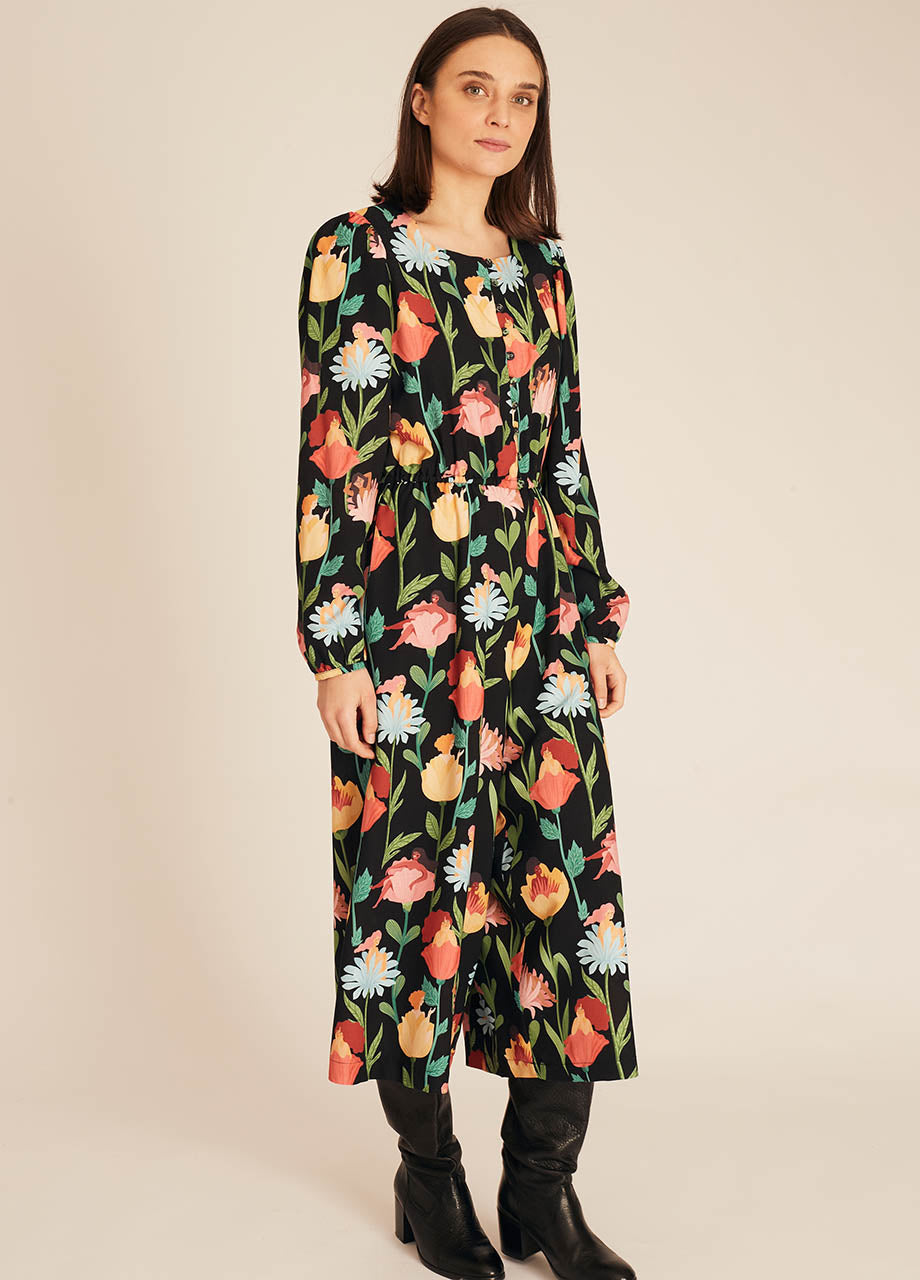 WOMEN IN FLOWERS PLAYSUIT