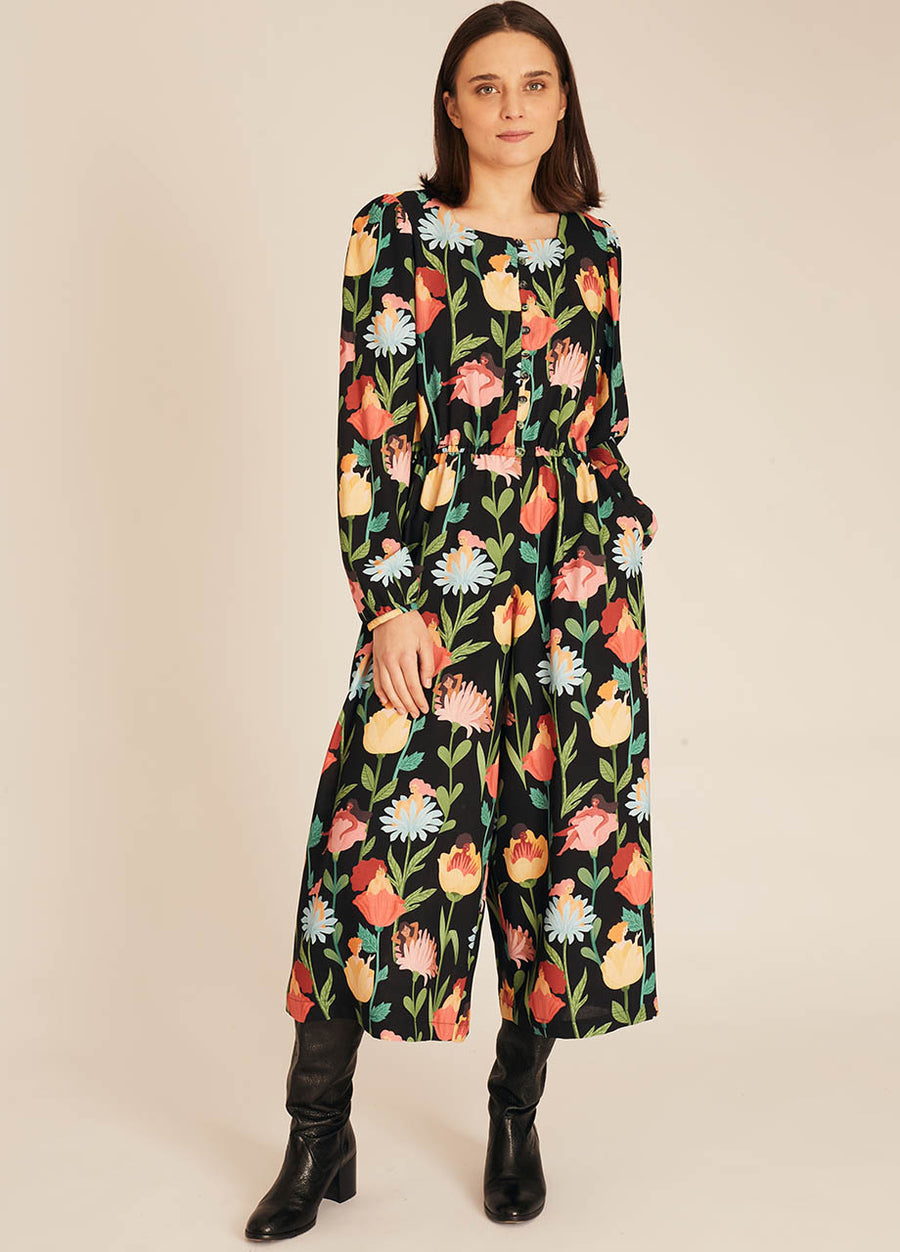 WOMEN IN FLOWERS PLAYSUIT