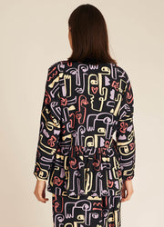 FACES PRINT BLOUSE