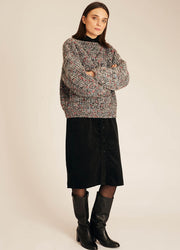 MULTICOLOR SWEATER BLACK