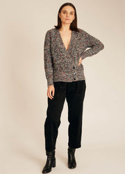 MULTICOLOR CROSSED SWEATER BLACK