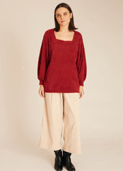 MAGLIONE PELATO ROSSO