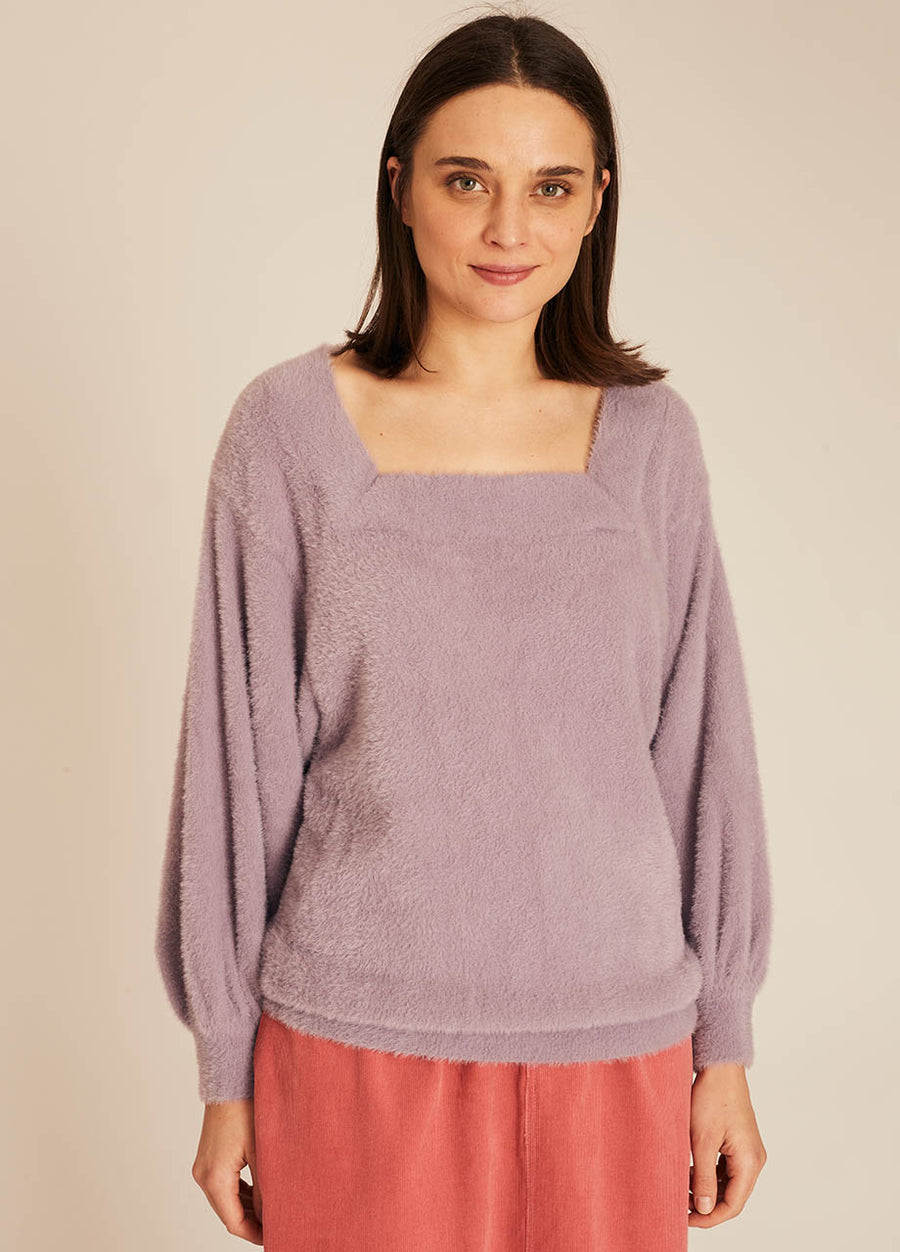 LILAC HAIRY SWEATER