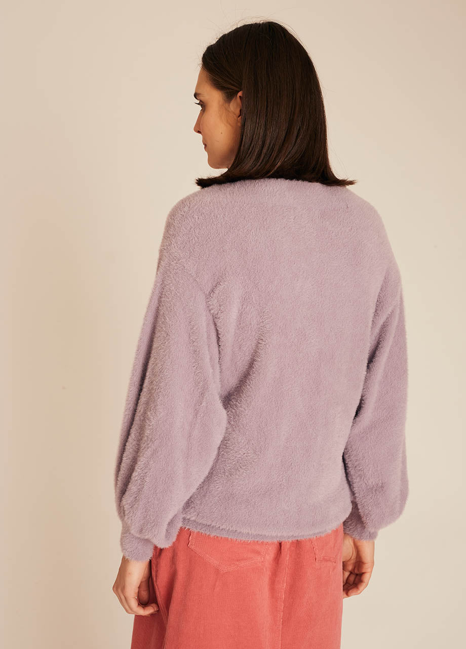 LILAC HAIRY SWEATER