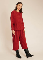 THIN CORDUROY SHIRT RED