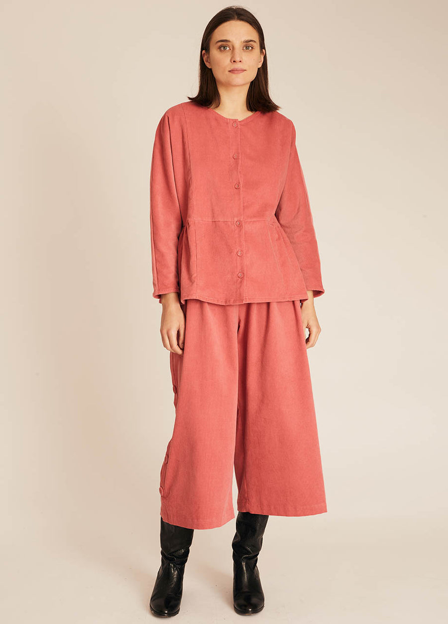 THIN CORDUROY SHIRT PINK