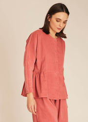 THIN CORDUROY SHIRT PINK