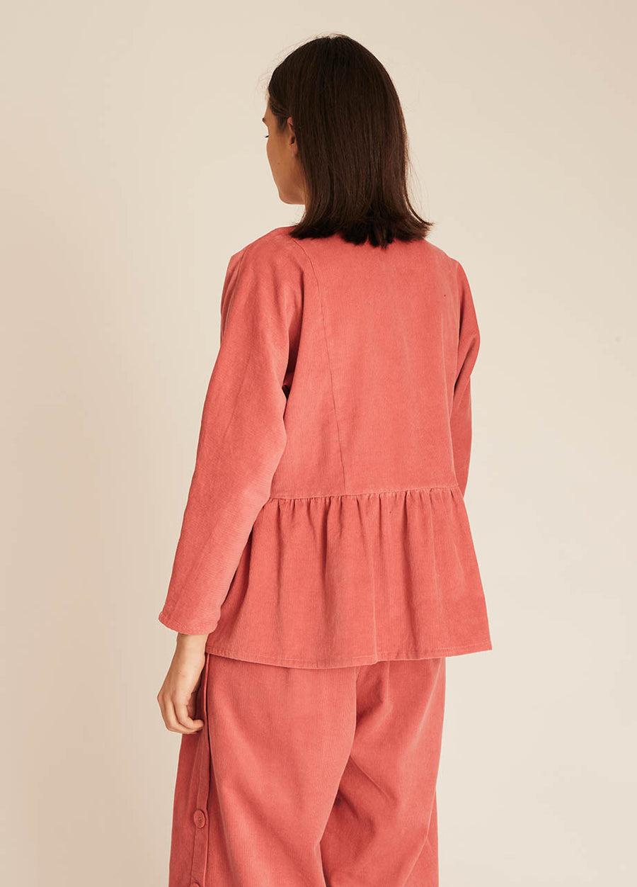 THIN CORDUROY SHIRT PINK