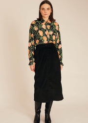 THIN CORDUROY SKIRT BLACK