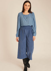 THIN CORDUROY CULOTTE BLUE